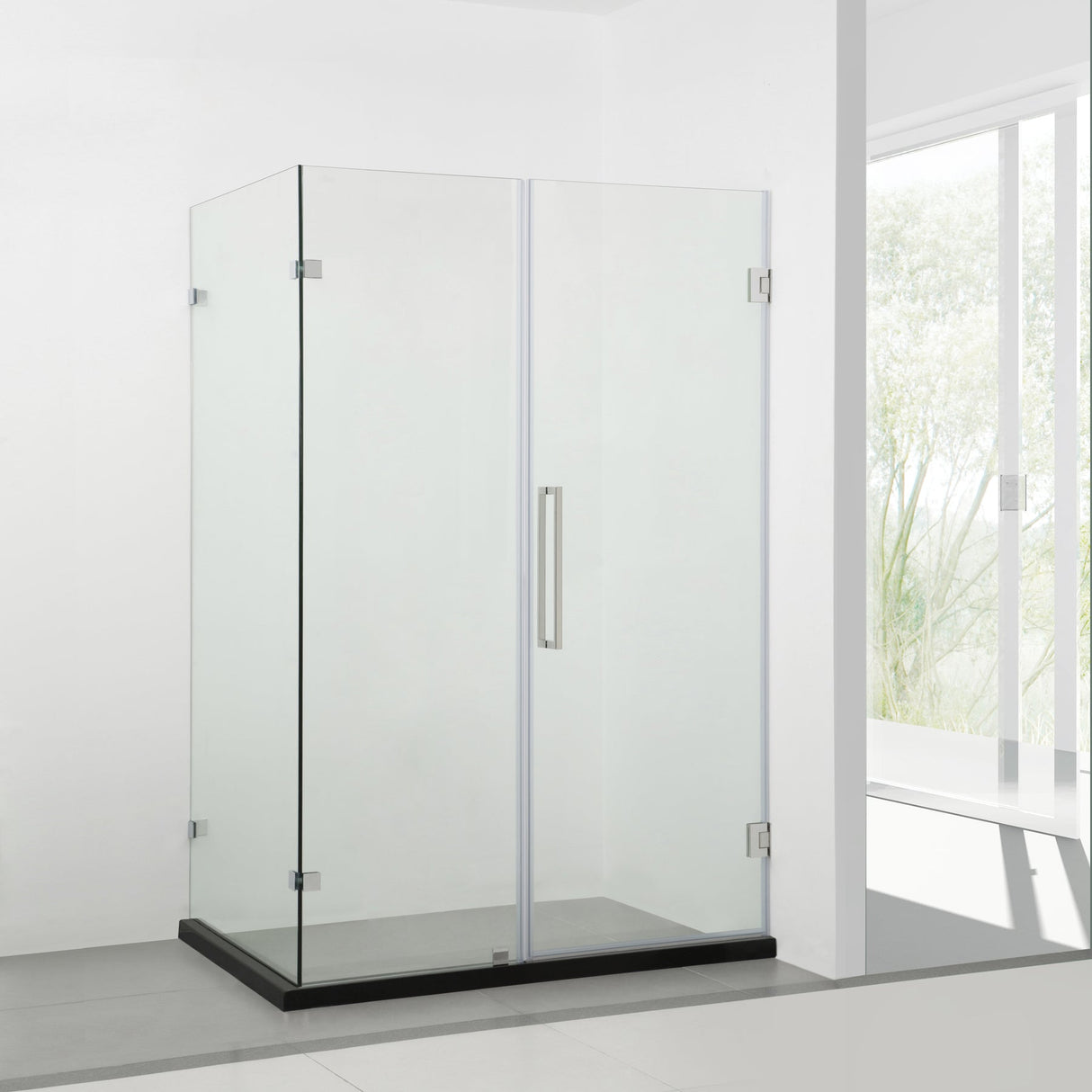 KOLO Frameless Glass Shower Enclosure Reversible Side Panel (32", 36")