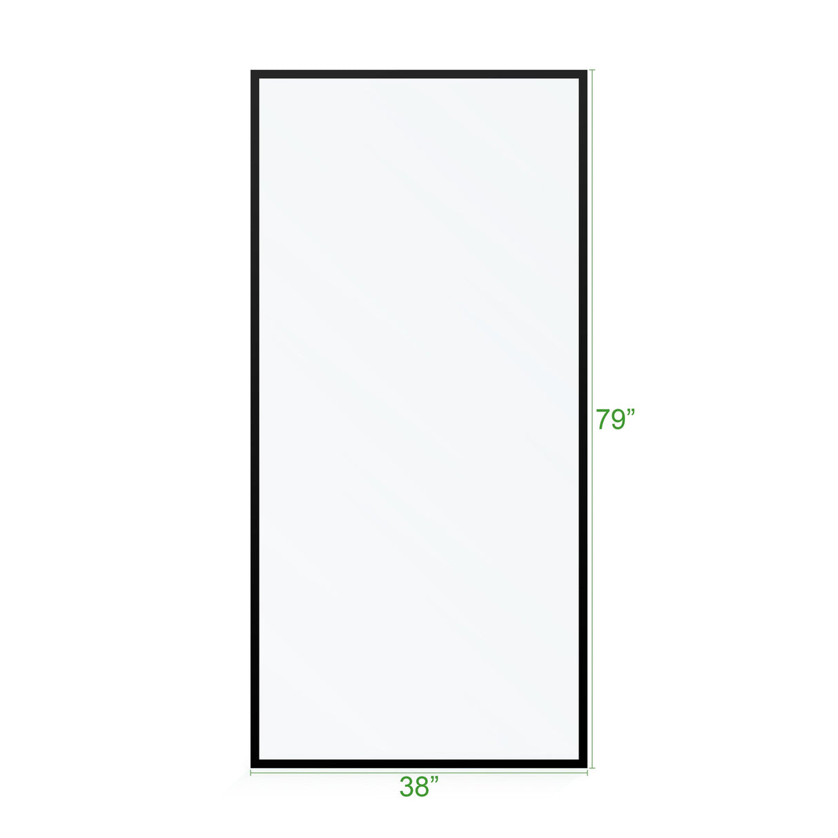 KOLO Frameless Ultra Clear Single Shower Glass Panel with Silk Printed Frame (32", 38", 44", 60")
