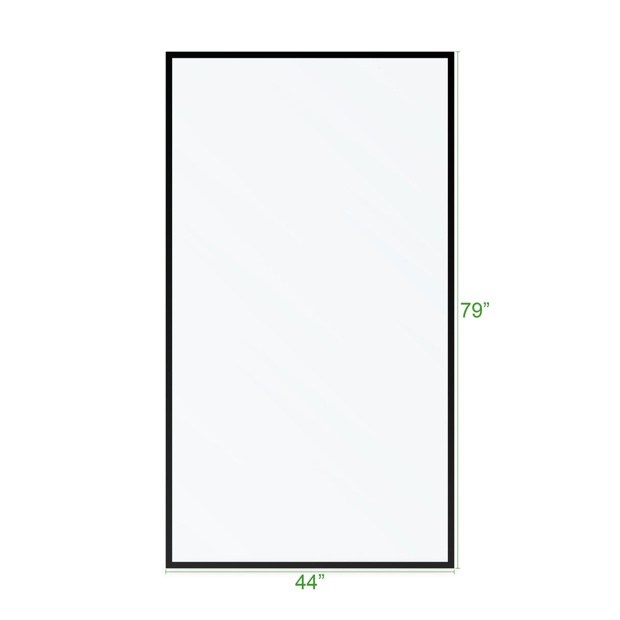 KOLO Frameless Ultra Clear Single Shower Glass Panel with Silk Printed Frame (32", 38", 44", 60")