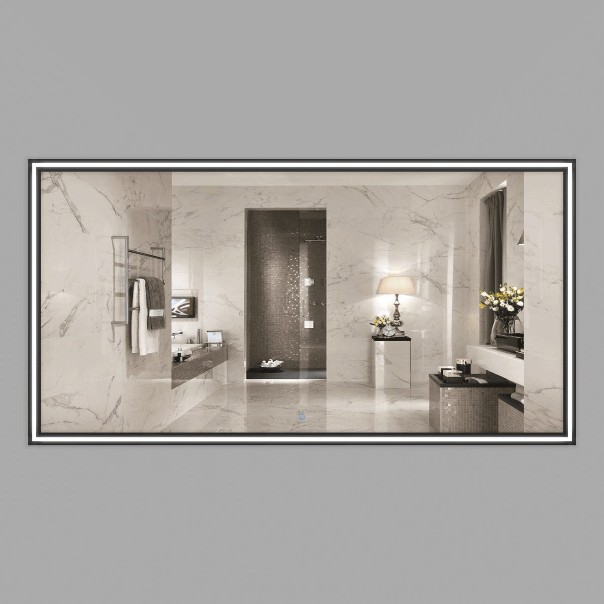 KOLO 8047 LED 67-inch Bathroom Mirror with Aluminum Frame