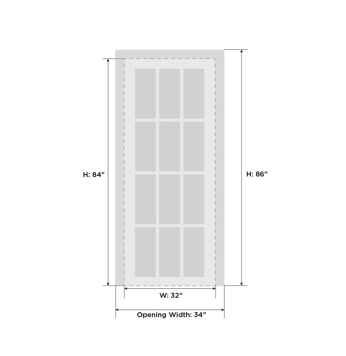 Lucia 8822 White Silk with Frosted Opaque Glass