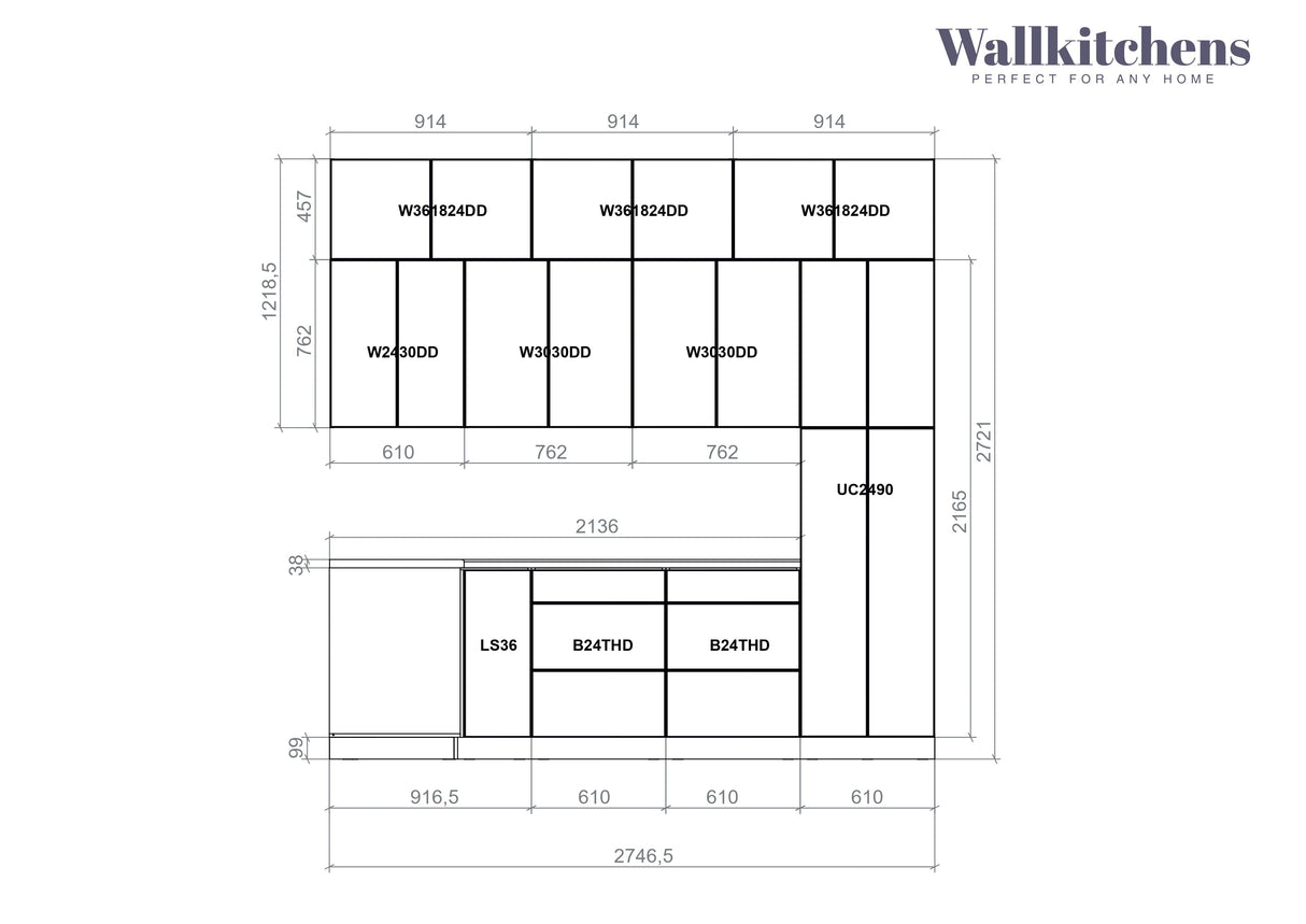 Kitchen Culinary Haven Collection Base Size 9Ft Wide