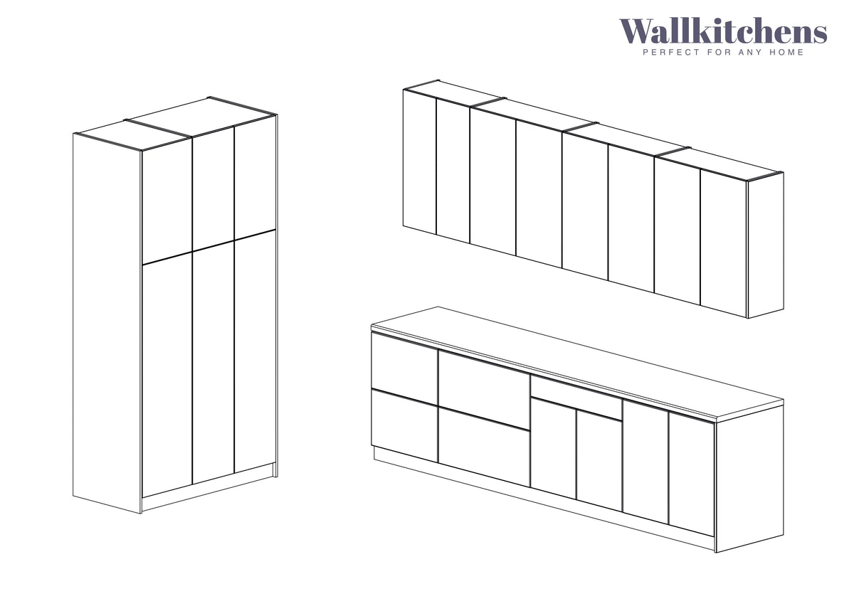 Kitchen Oasis Collection Gray Color Base Size 10Ft Wide