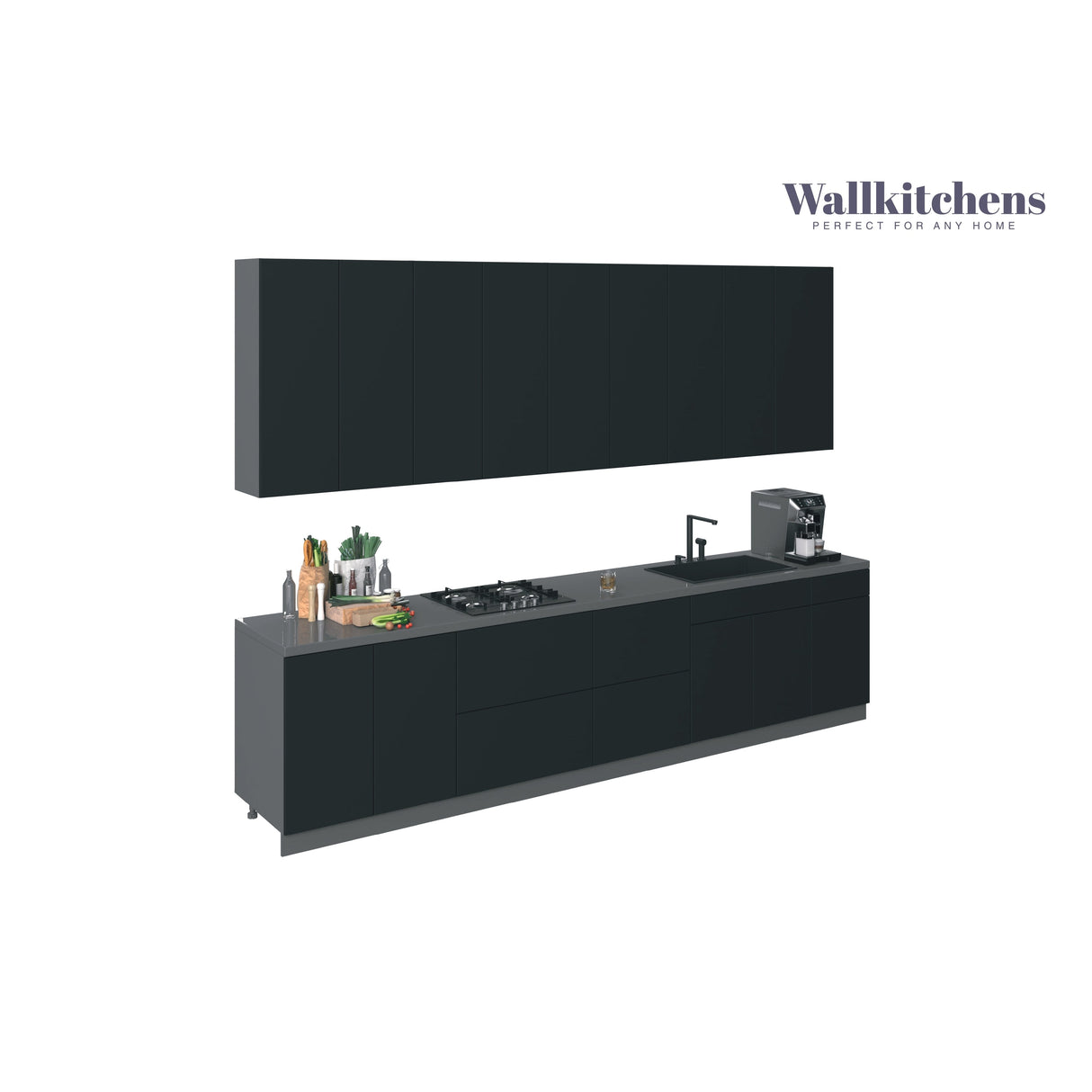 Kitchen Elite Epicure Collection Black Color Base Size 11Ft Wide
