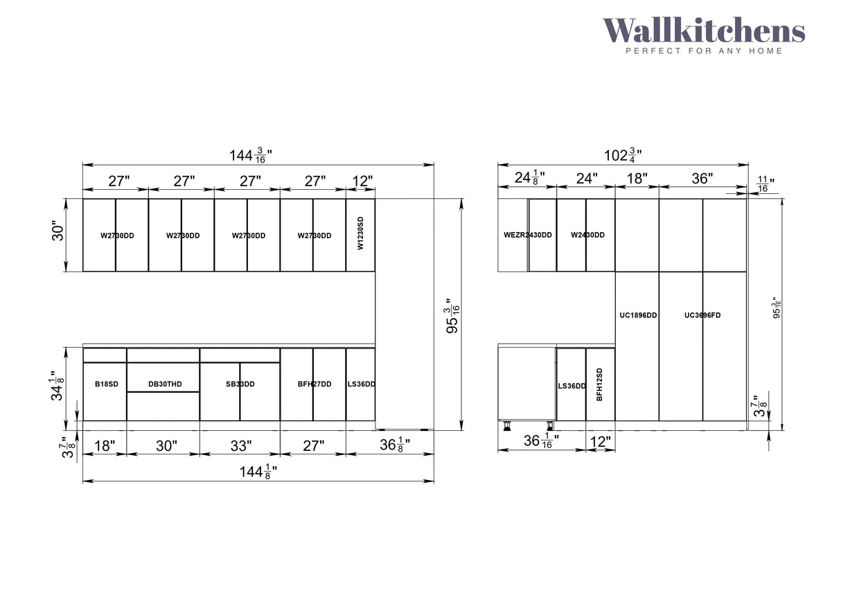 Kitchen Timeless Collection Base Size 12Ft Wide