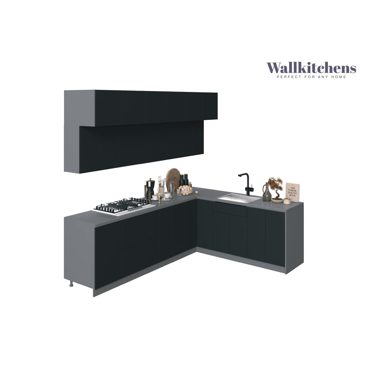 Kitchen Radiance Collection Black Color Base Size 9Ft Wide