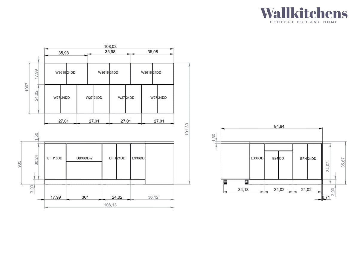 Kitchen Radiance Collection Base Size 9Ft Wide