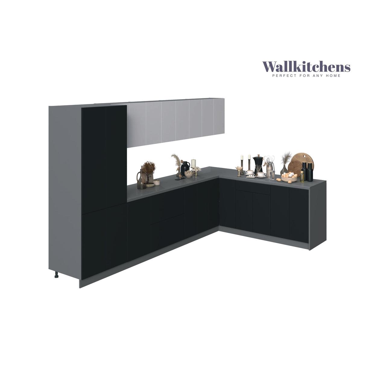 Kitchen Prestige Collection Black & White Gloss Color Base Size 11Ft Wide