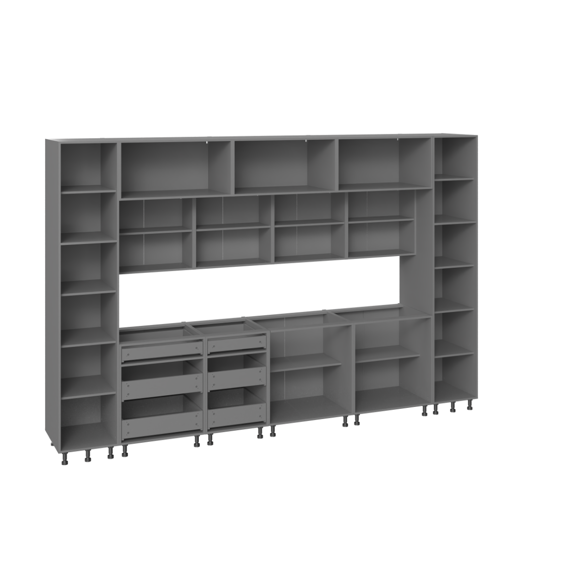 Kitchen Luxe Collection Gray & Black Color Base Size 12Ft Wide