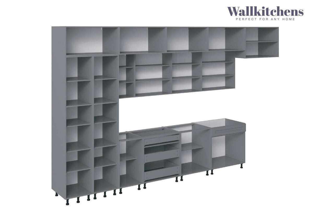 Kitchen Serene Collection Gray & White Gloss Color Base Size 15Ft Wide