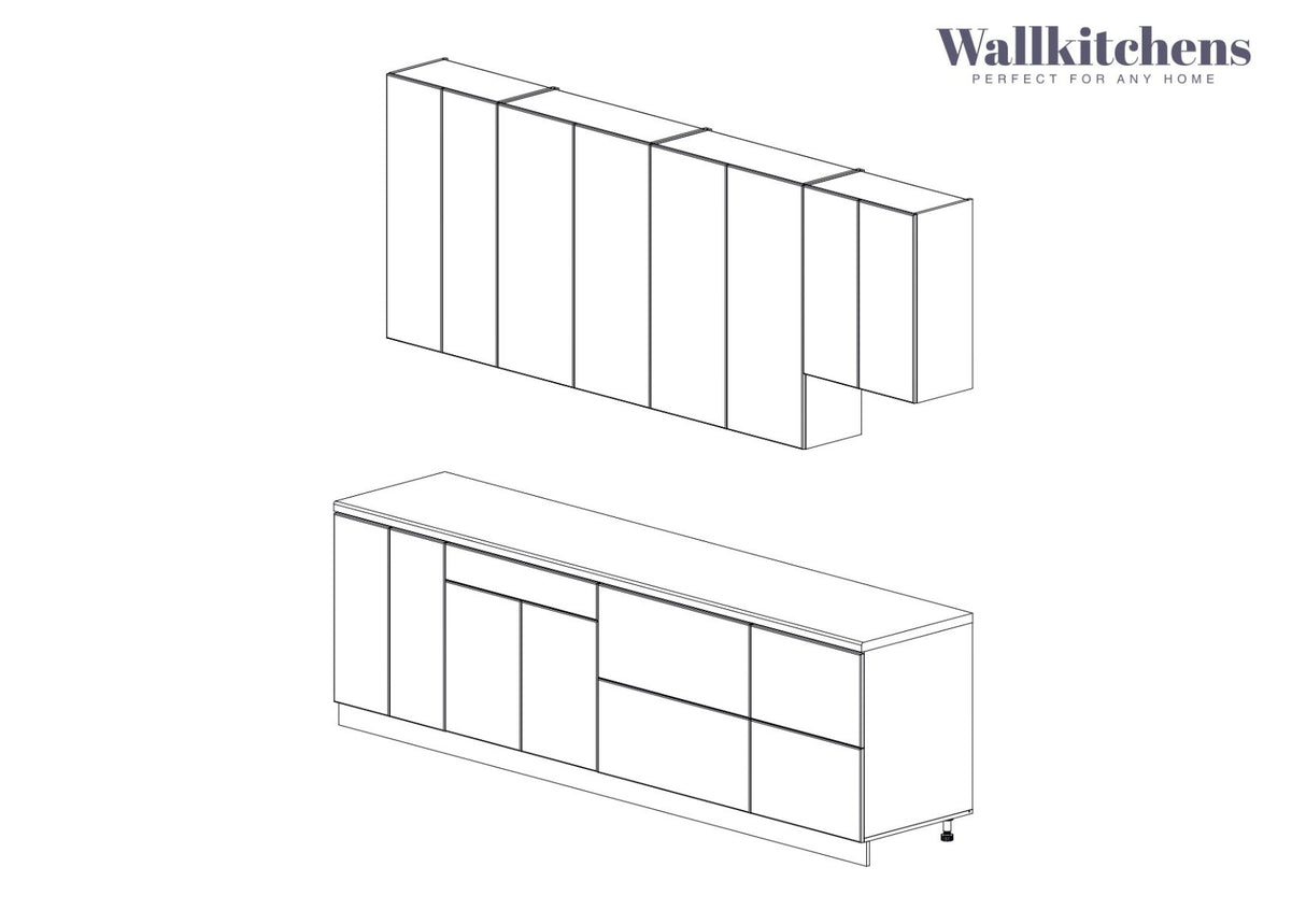 Kitchen Contemporary Collection Base Size 9.5Ft Wide