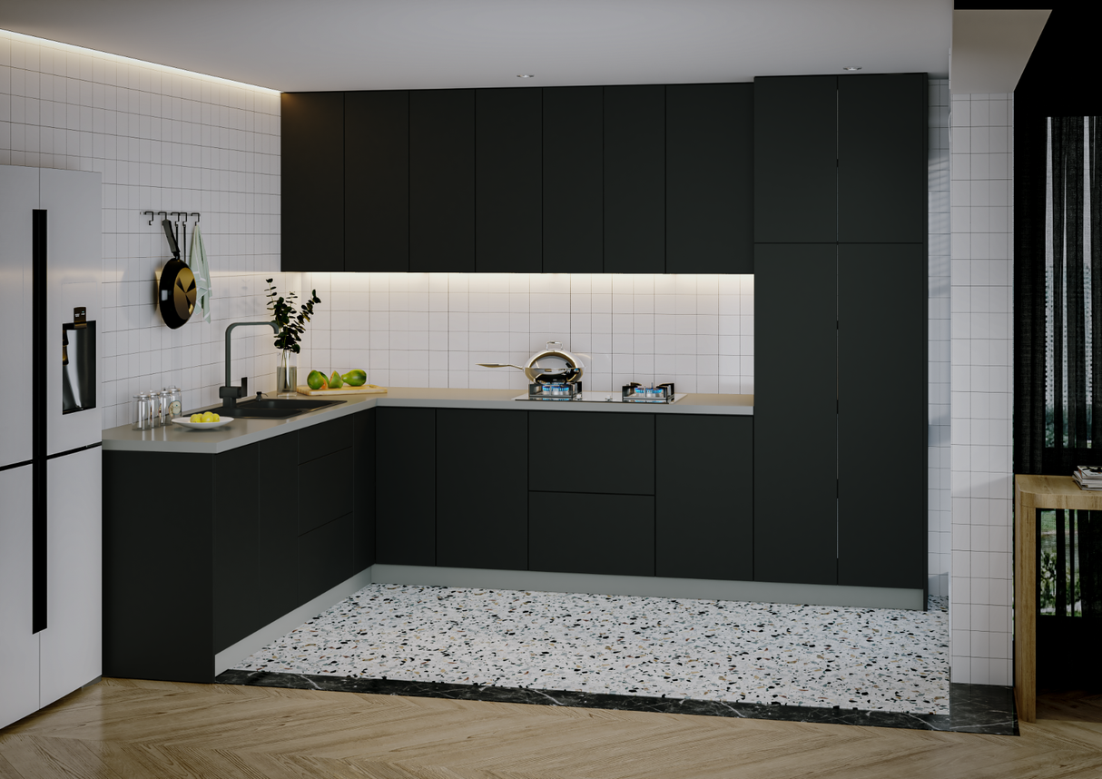 Kitchen Harmony Collection Black Color Base Size 8x10Ft Wide