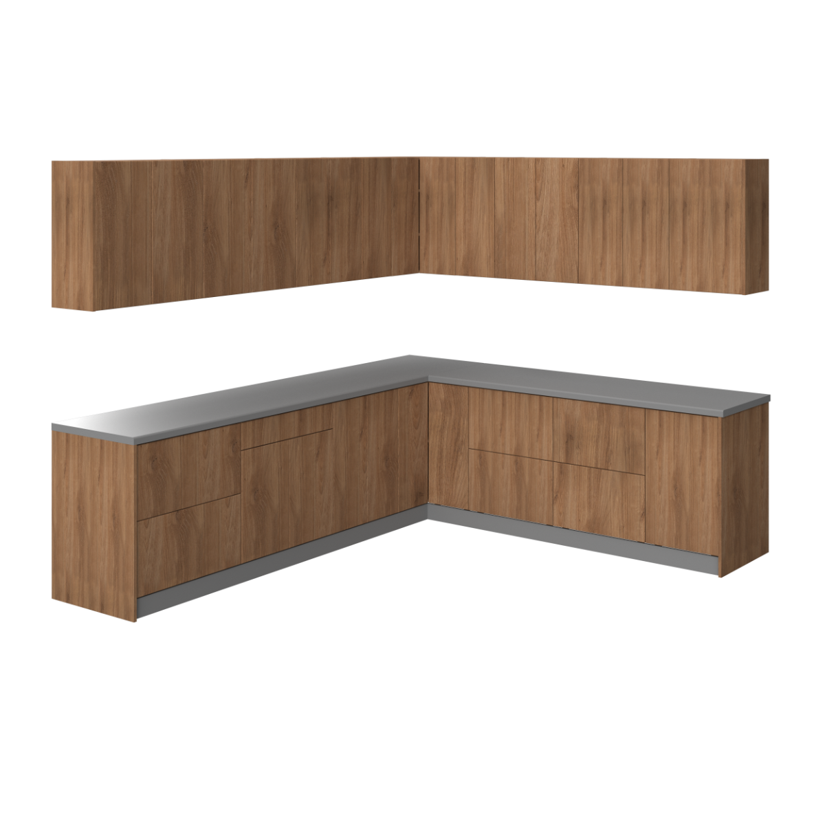 Kitchen Modern Collection Natural Teak Color Base Size 10x8,5Ft Wide