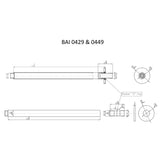 KOLO Ceiling Mounted 14-inch Shower Head Arm