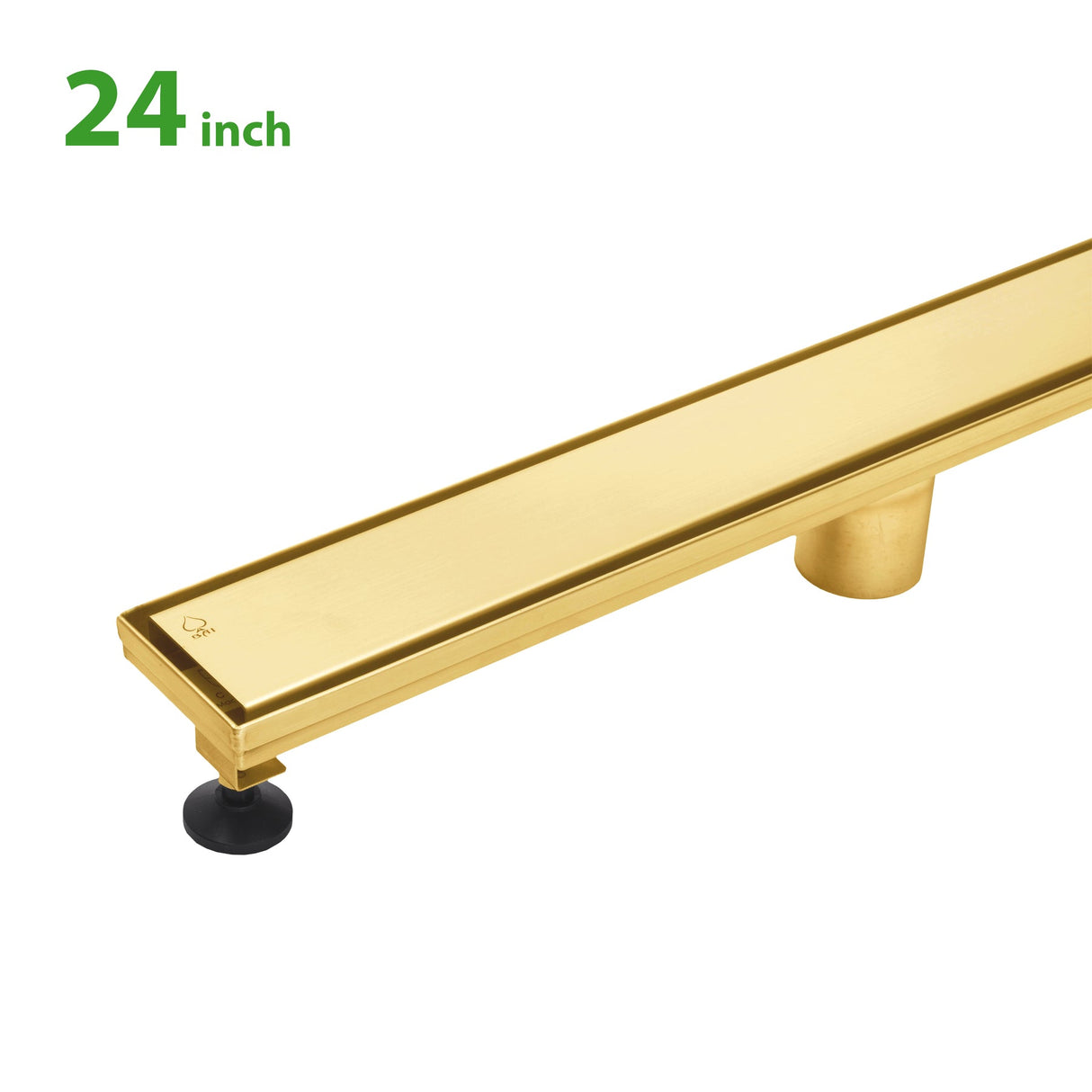 KOLO 0501 Stainless Steel 24-inch Linear Shower Drain in Brushed Gold