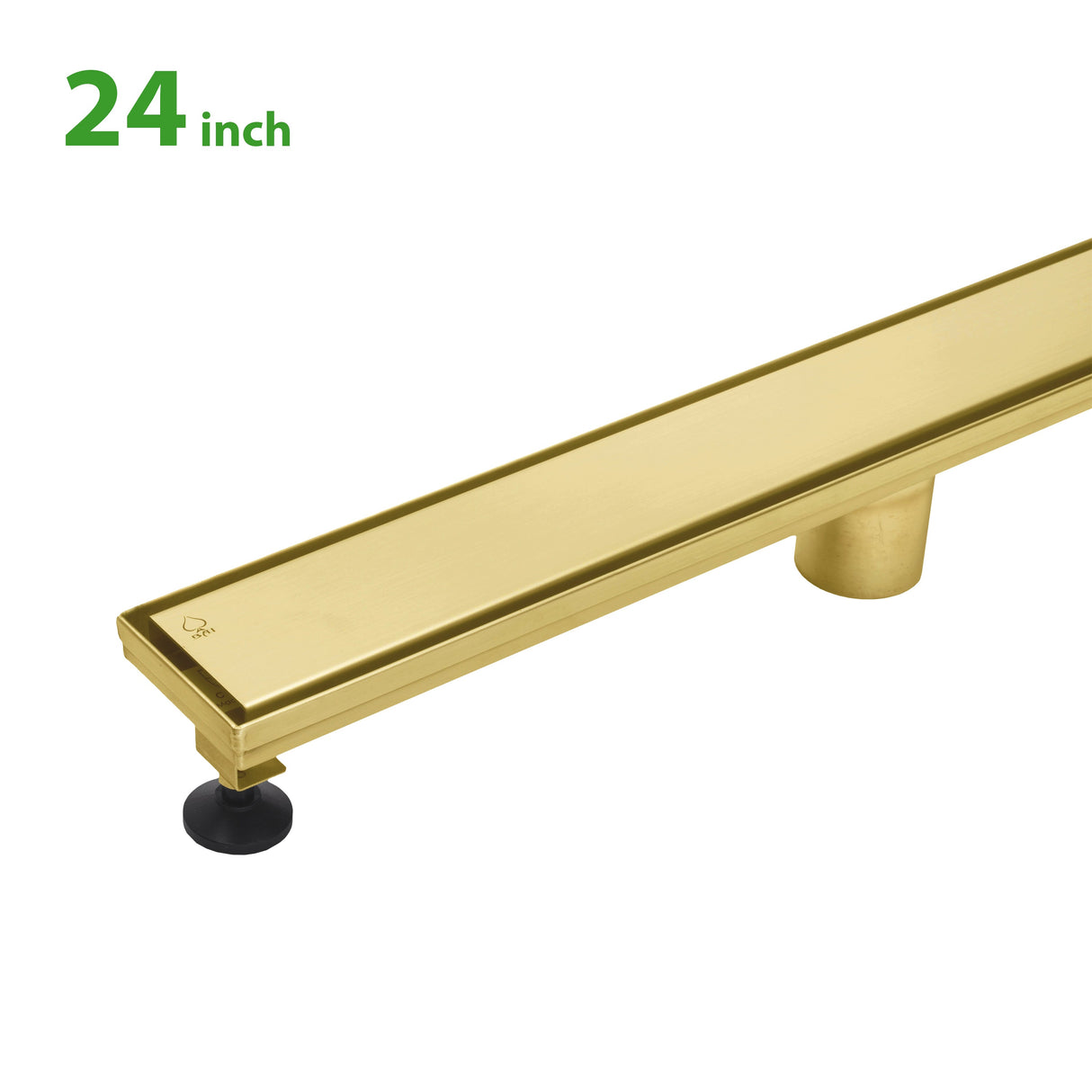 KOLO 0501 Stainless Steel 24-inch Linear Shower Drain in Brushed Gold