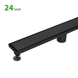 KOLO 0507 Stainless Steel 24-inch Linear Shower Drain in Matte Black