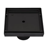 KOLO 0512 Stainless Steel 5-inch Tile Insert Square Shower Drain in Matte Black