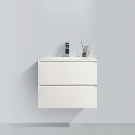 KOLO 0800 Wall Hung 26-inch Bathroom Vanity in Matte White Finish