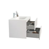 KOLO 0800 Wall Hung 26-inch Bathroom Vanity in Matte White Finish