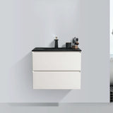 KOLO 0801 Wall Hung 26-inch Bathroom Vanity in Matte White Finish