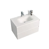 KOLO 0806 Wall Hung 34-inch Bathroom Vanity in Matte White Finish