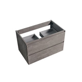 KOLO 0808 Wall Hung 34-inch Bathroom Vanity in Stone Gray Finish