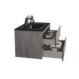 KOLO 0809 Wall Hung 34-inch Bathroom Vanity in Stone Gray Finish