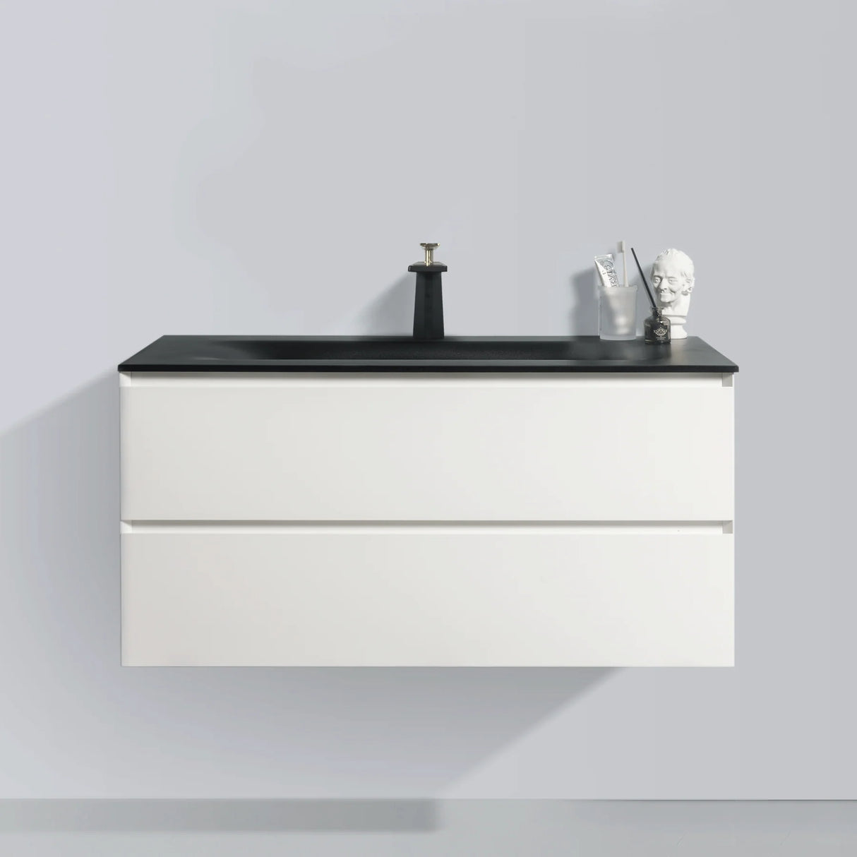 KOLO 0813 Wall Hung 42-inch Bathroom Vanity in Matte White Finish