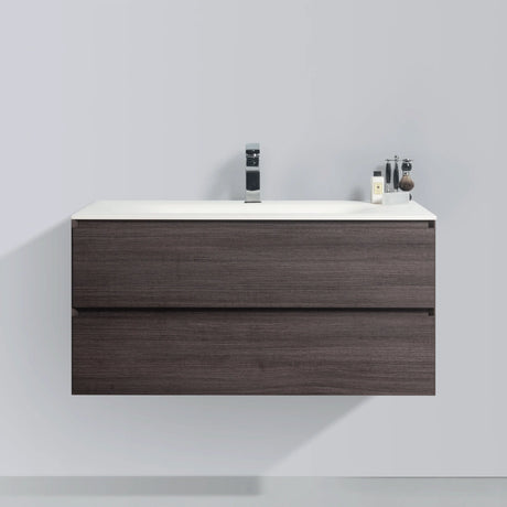 KOLO 0816 Wall Hung 42-inch Bathroom Vanity in Graphite Wood Finish