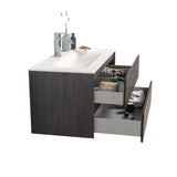 KOLO 0816 Wall Hung 42-inch Bathroom Vanity in Graphite Wood Finish