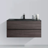 KOLO 0817 Wall Hung 42-inch Bathroom Vanity in Graphite Wood Finish