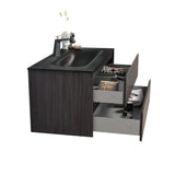 KOLO 0817 Wall Hung 42-inch Bathroom Vanity in Graphite Wood Finish