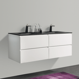 KOLO 0819 Wall Hung 52-inch Bathroom Vanity in Matte White Finish