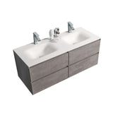 KOLO 0820 Wall Hung 52-inch Bathroom Vanity in Stone Gray Finish