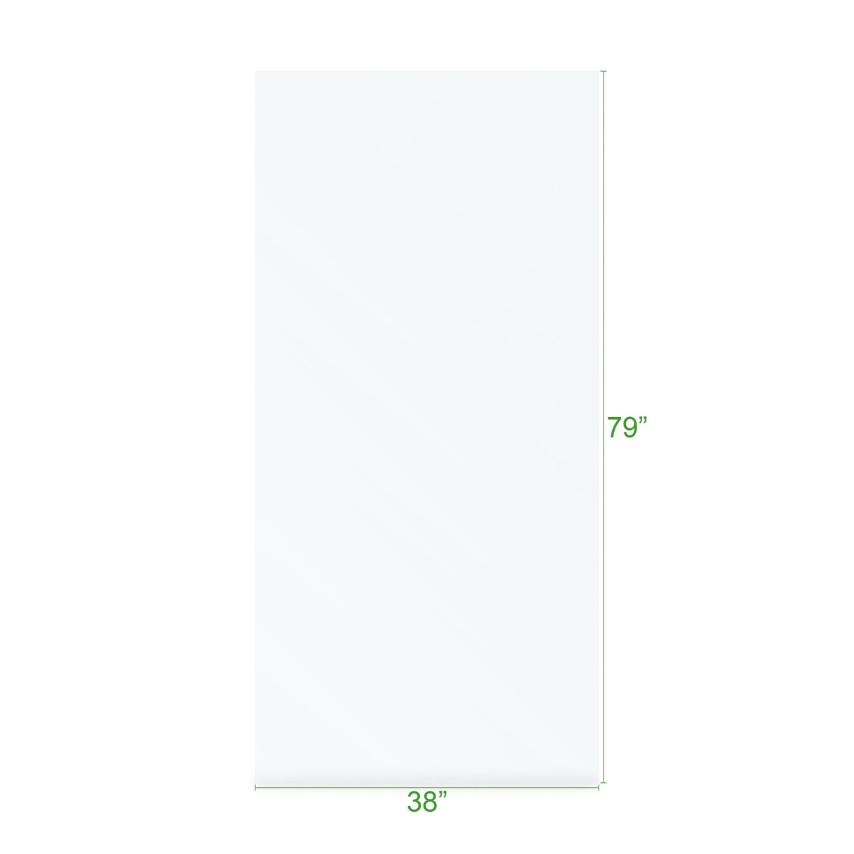 KOLO Frameless Ultra Clear Single Shower Glass Panel (32", 38", 44", 60")