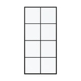 KOLO Frameless Ultra Clear Single Shower Glass Panel with Silk Printed Window-Pane (32", 38", 44", 60")