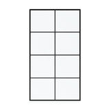 KOLO Frameless Ultra Clear Single Shower Glass Panel with Silk Printed Window-Pane (32", 38", 44", 60")