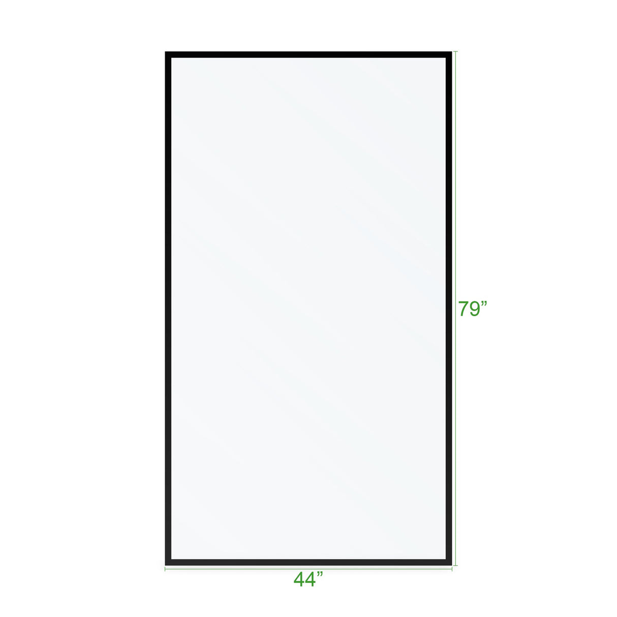 KOLO Frameless Ultra Clear Single Shower Glass Panel with Silk Printed Frame (32", 38", 44", 60")