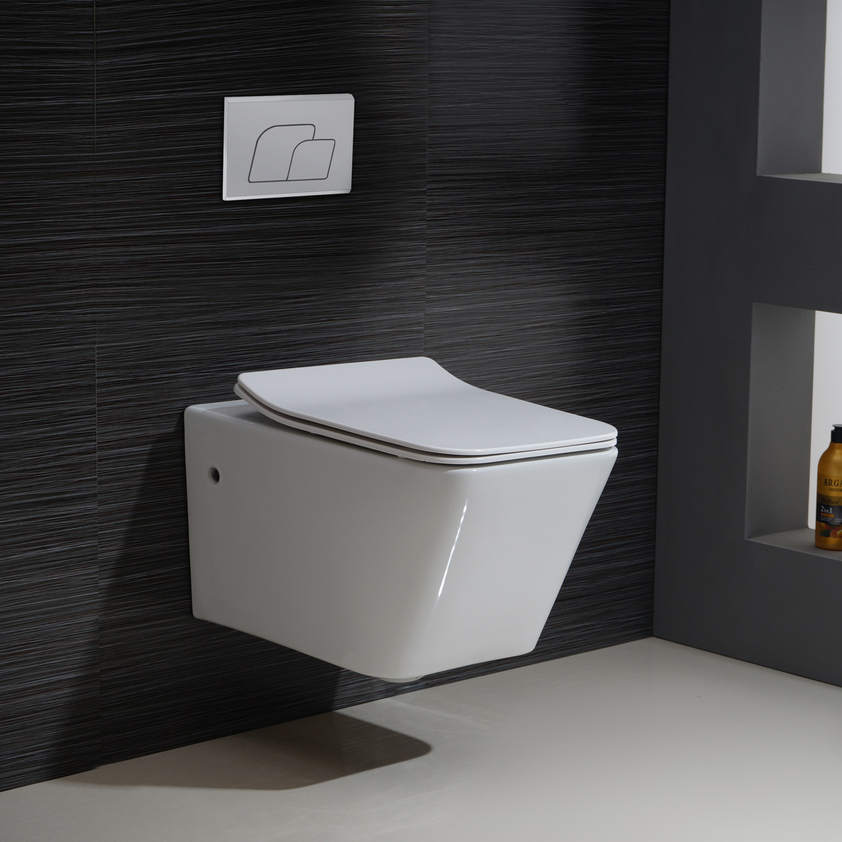 KOLO 1015 Contemporary Wall Hung Toilet & Carrier Tank – Dual Flush with Soft-Close Seat