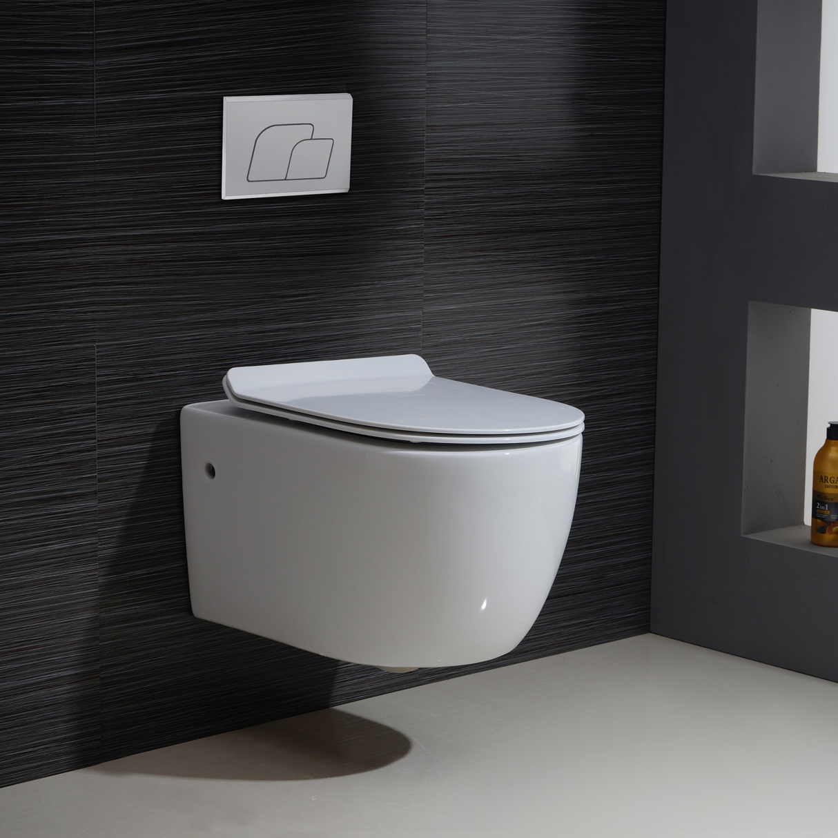 KOLO 1016 Contemporary Wall Hung Toilet & Carrier Tank – Dual Flush with Soft-Close Seat