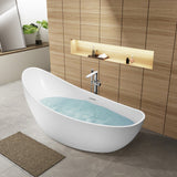 KOLO 1609 Acrylic Freestanding Soaking Bathtub (74")