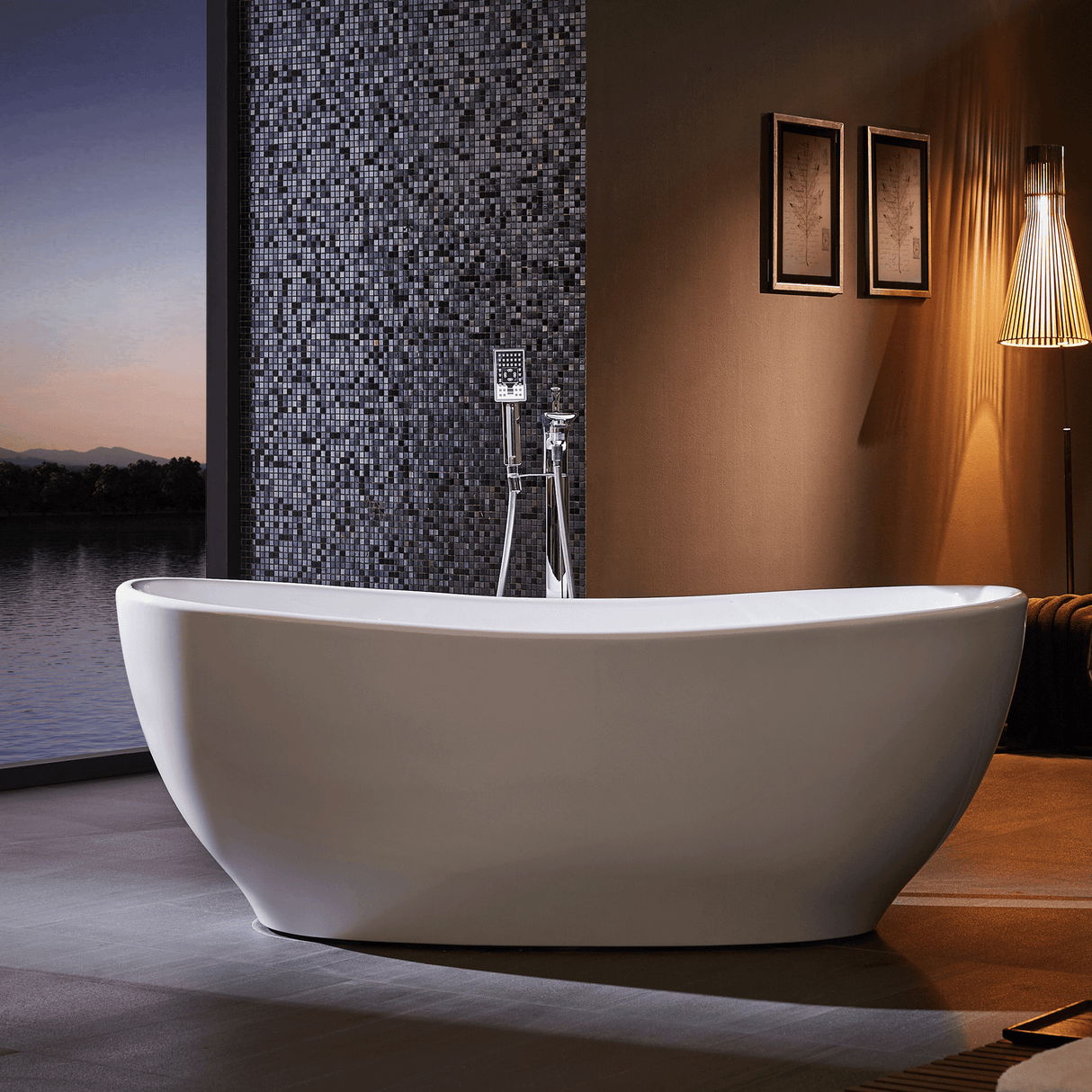 KOLO Acrylic Freestanding Soaking Bathtub