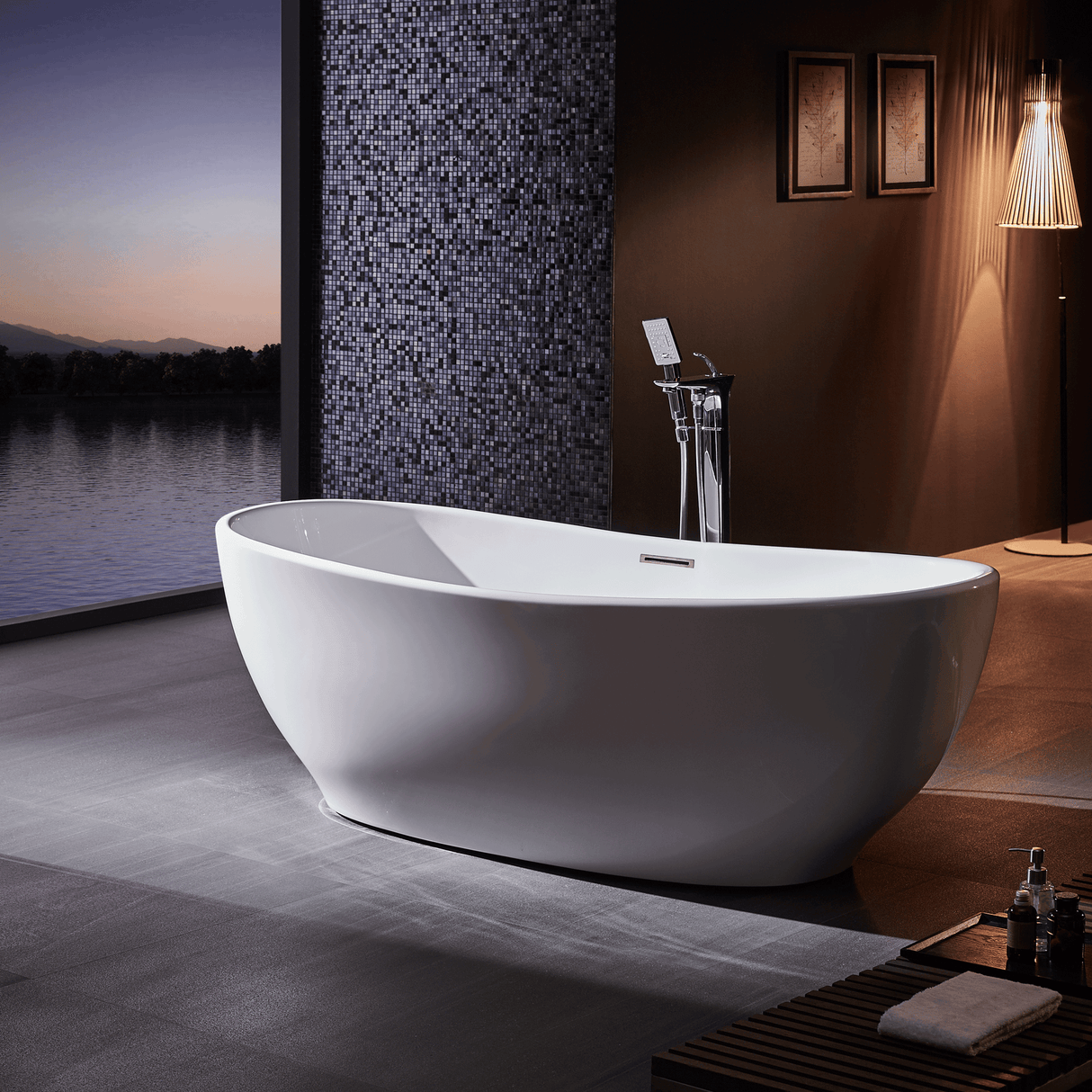 KOLO Acrylic Freestanding Soaking Bathtub