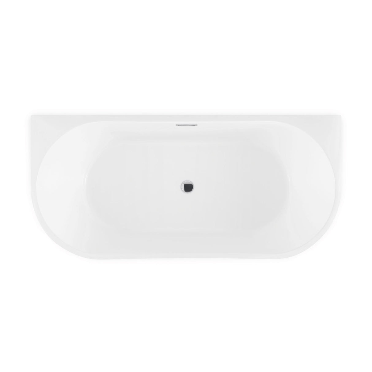 KOLO 1619 Acrylic Freestanding Wall Touch Soaking Bathtub (67")