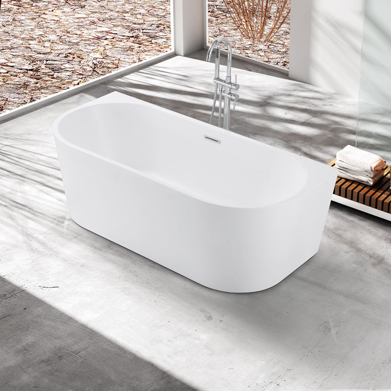 KOLO 1619 Acrylic Freestanding Wall Touch Soaking Bathtub (67")