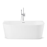 KOLO 1619 Acrylic Freestanding Wall Touch Soaking Bathtub (67")