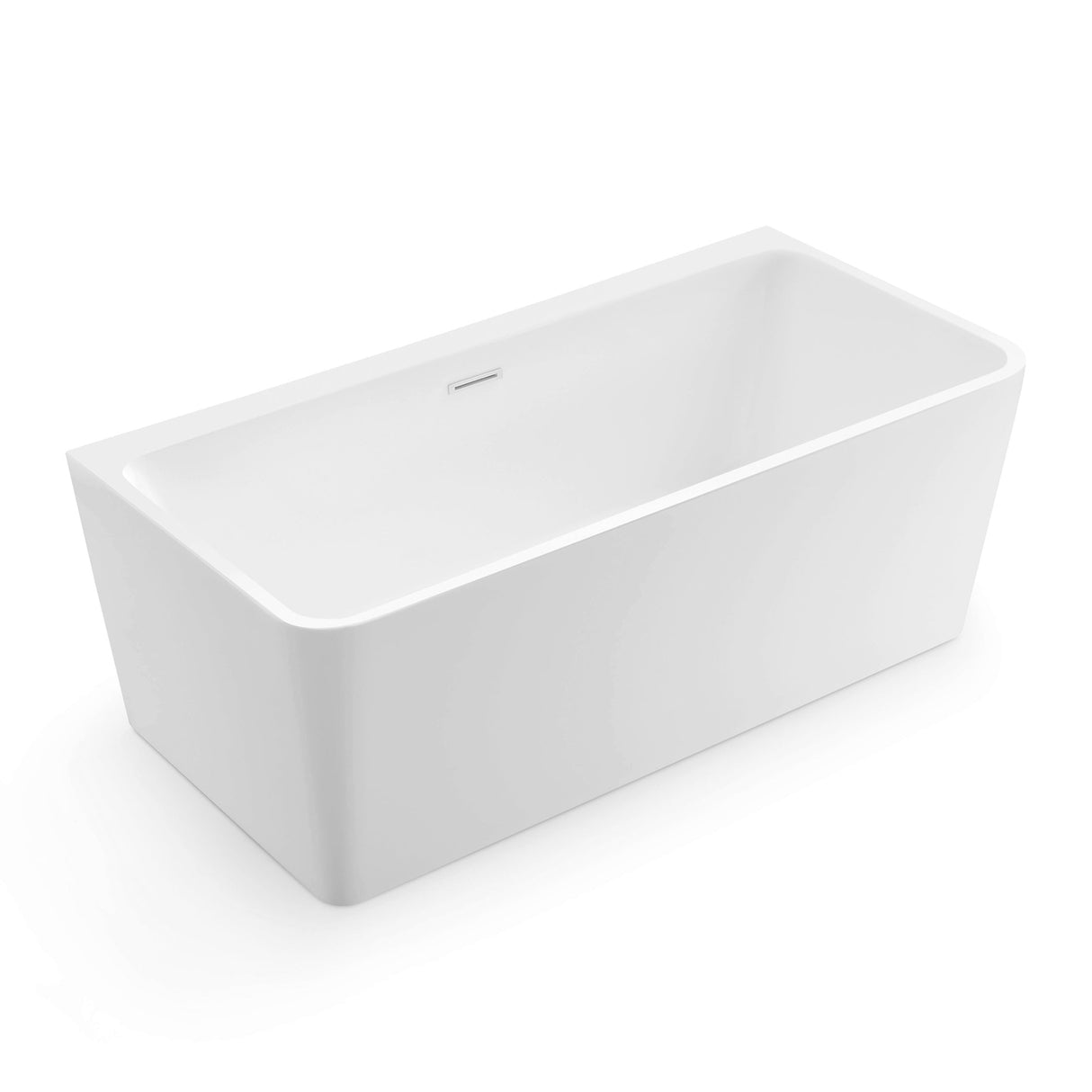 KOLO 1620 Acrylic Freestanding Wall Touch Soaking Bathtub (63")