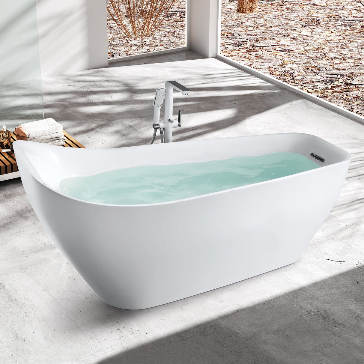 KOLO 1624 Acrylic Freestanding Soaking Bathtub (67")