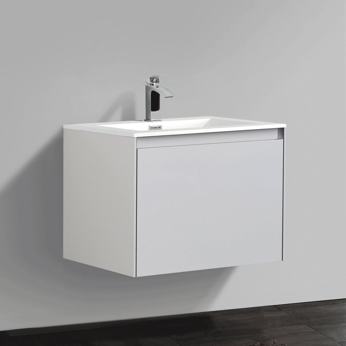 KOLO 1707 Wall Hung 24-inch Bathroom Vanity in Gloss White Finish